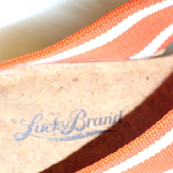 Lucky Brand, Miller platform orange wedges - Picture 6 of 8